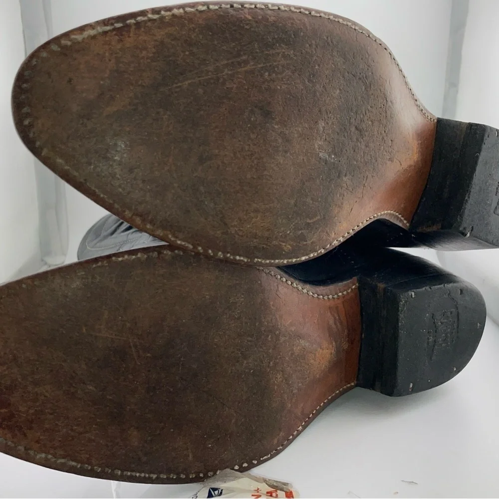 Tony Lama - Brown Textured- Handcrafted - Women's - Cowboy Boots- Size 10 B - Picture 9 of 11
